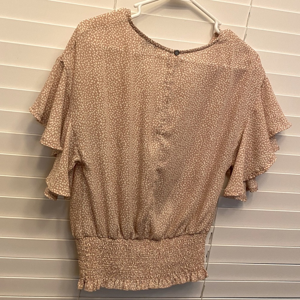 Beige patterned blouse - Picture 3 of 3
